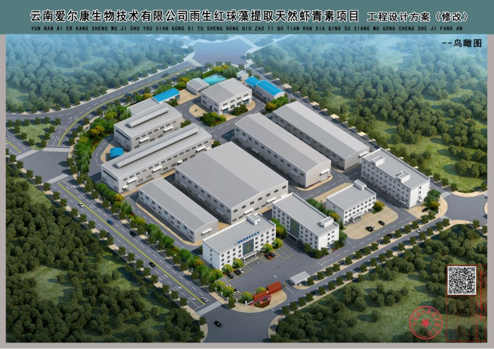 《云南爱尔康生物技术有限公司雨生红球藻提取天然虾青素项目建设工程设计方案 （修改）》审批前公告